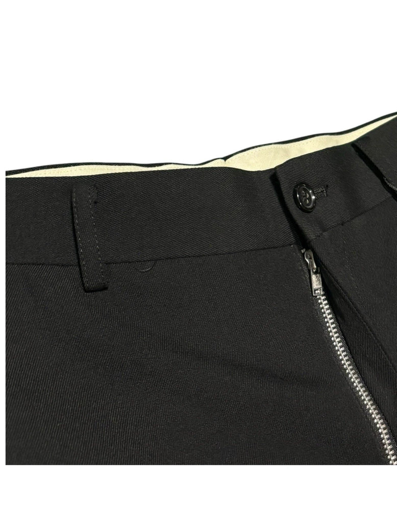 Black Comme Des Garcons Homme Plus Cotton Smart Trousers