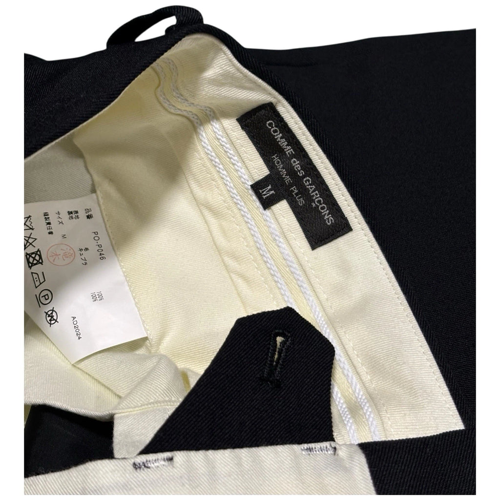 Black Comme Des Garcons Homme Plus Cotton Smart Trousers
