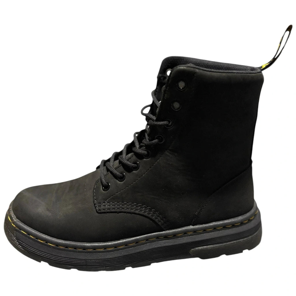 Black Dr. Martens Crewson Leather Lace Up Classic Boots