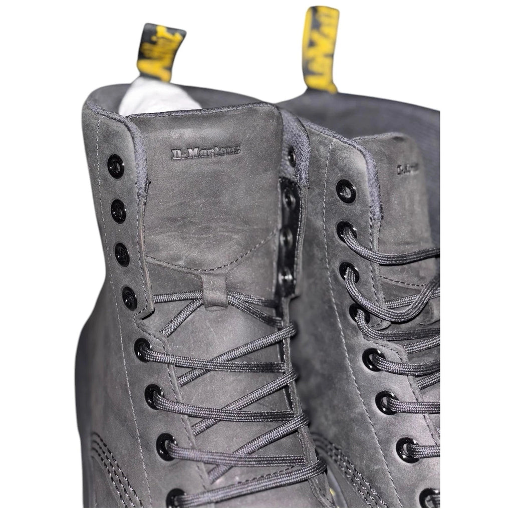 Black Dr. Martens Crewson Leather Lace Up Classic Boots
