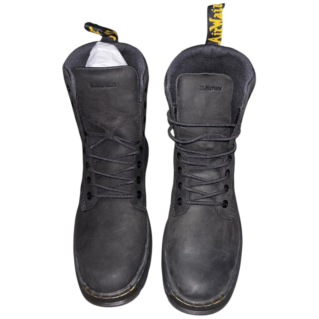 Black Dr. Martens Crewson Leather Lace Up Classic Boots