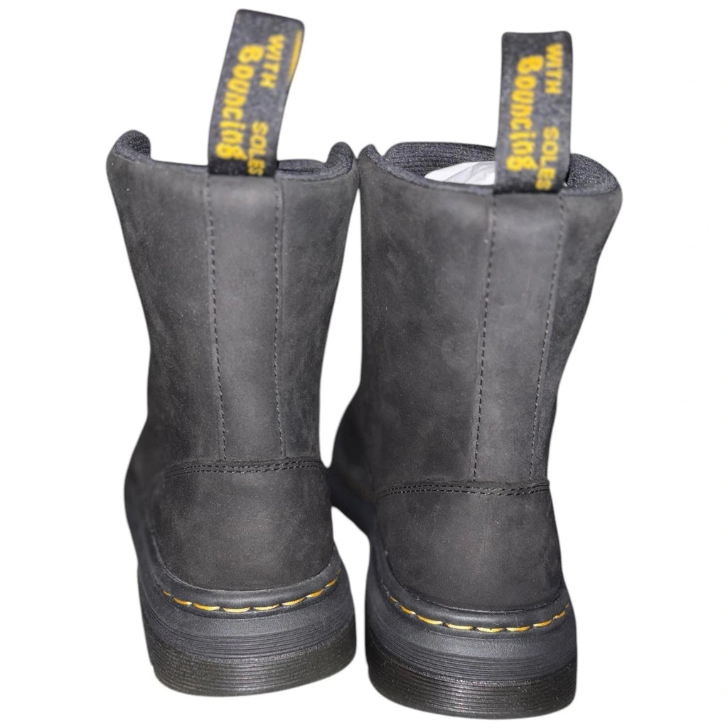 Black Dr. Martens Crewson Leather Lace Up Classic Boots