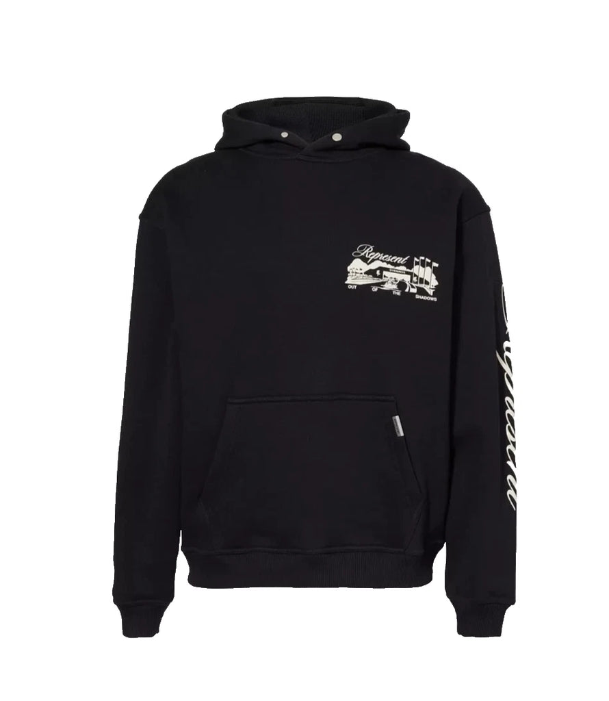 Represent Men's Black Graphic Print Hoodie