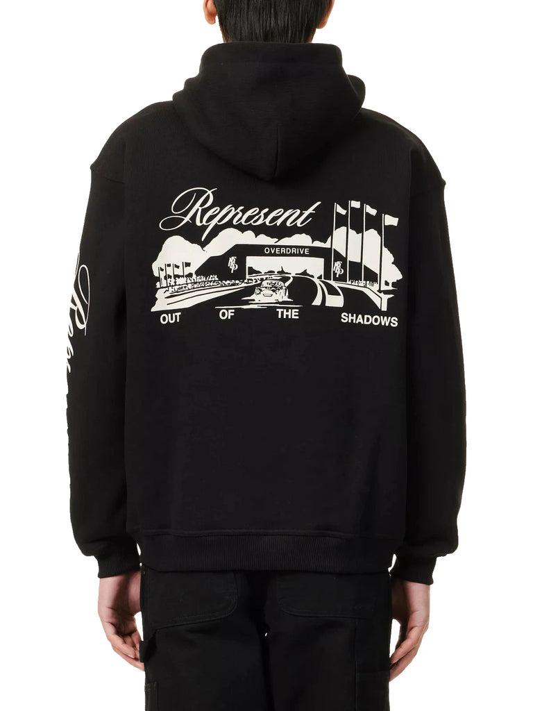 Represent Men's Black Graphic Print Hoodie