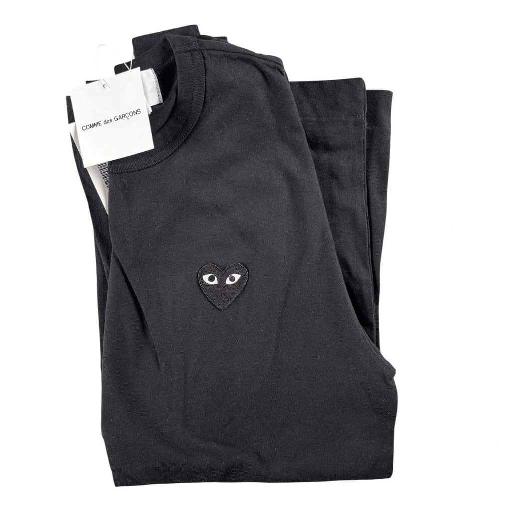 Men's Black Long Sleeve T-Shirt with Heart Logo