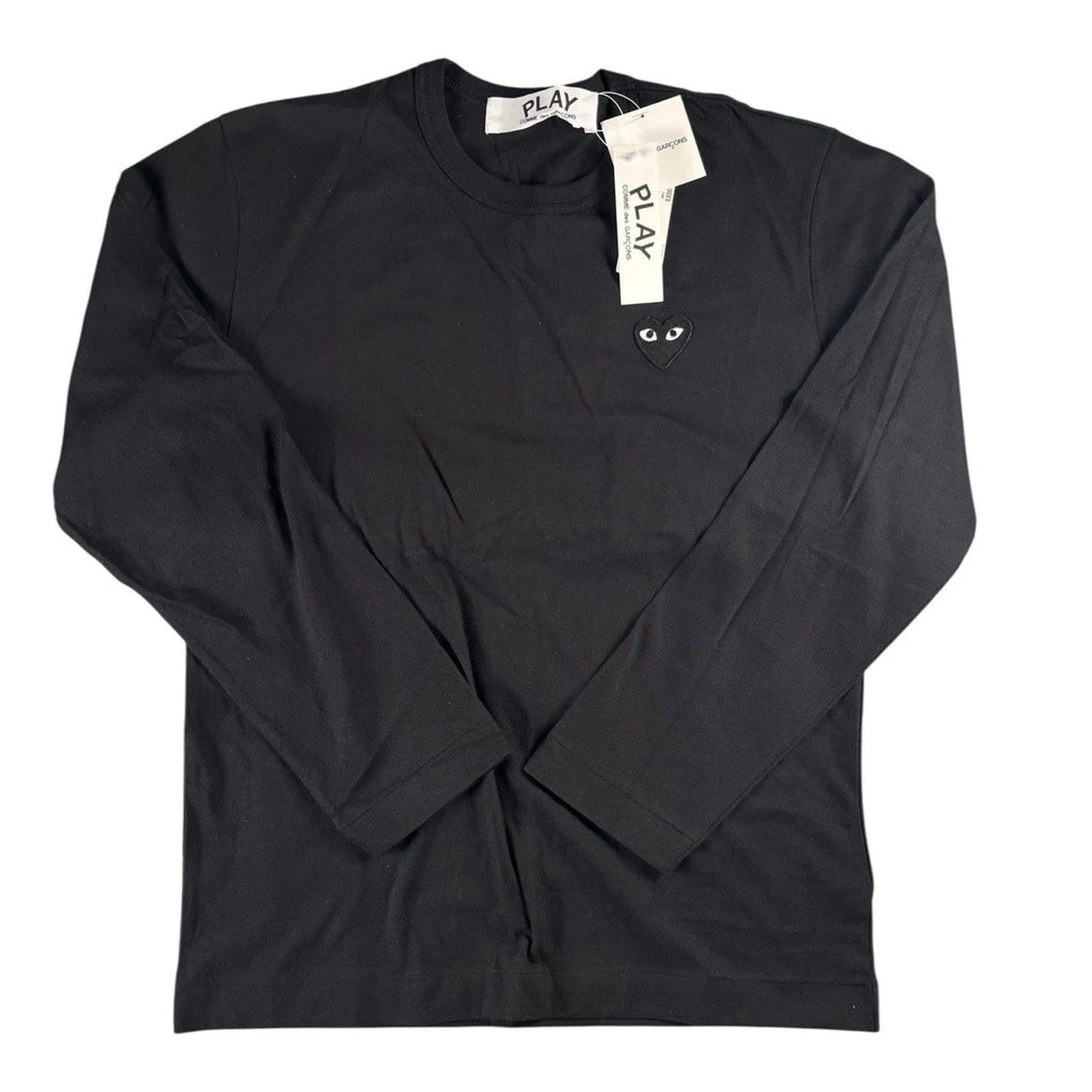 Men's Black Long Sleeve T-Shirt with Heart Logo