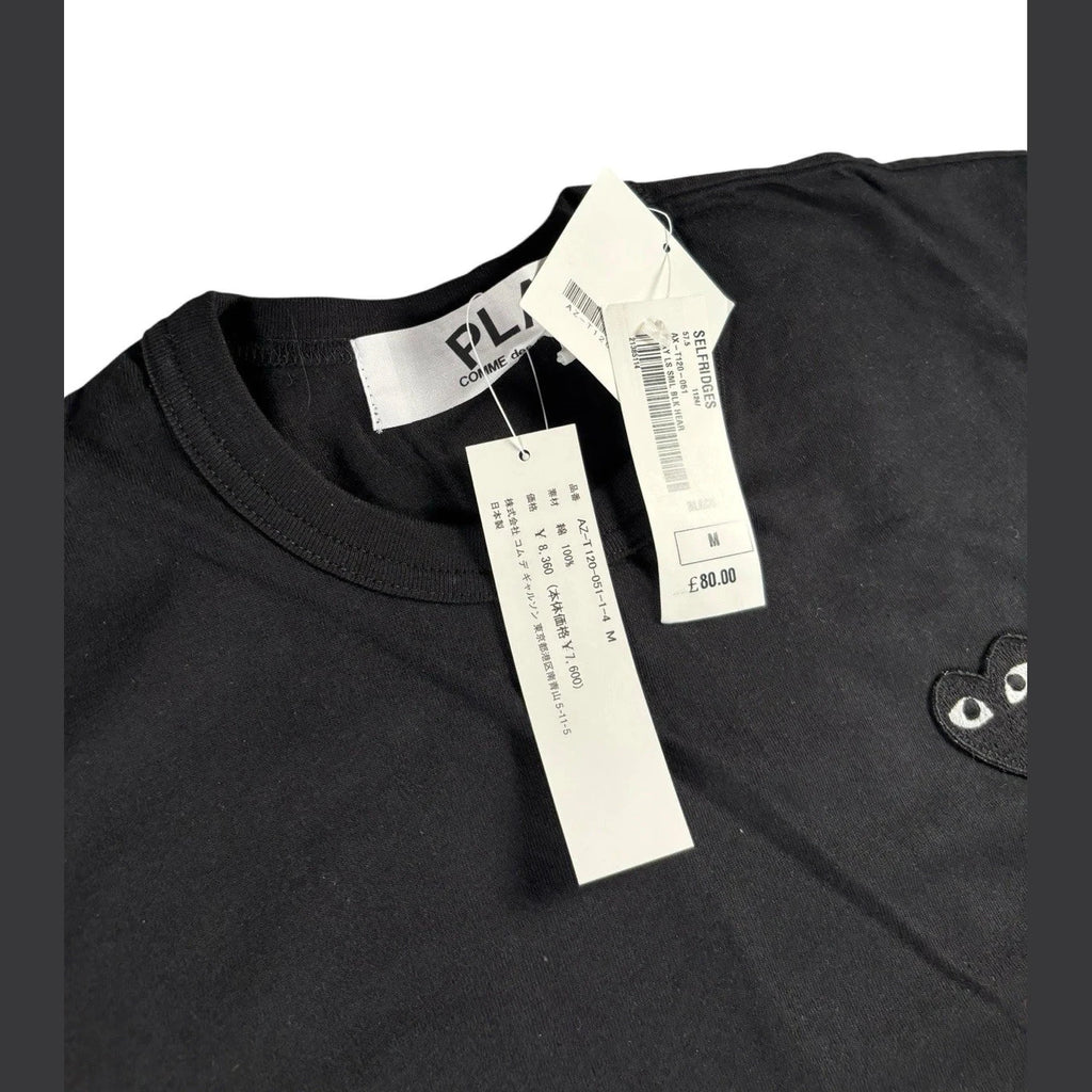 Men's Black Long Sleeve T-Shirt with Heart Logo
