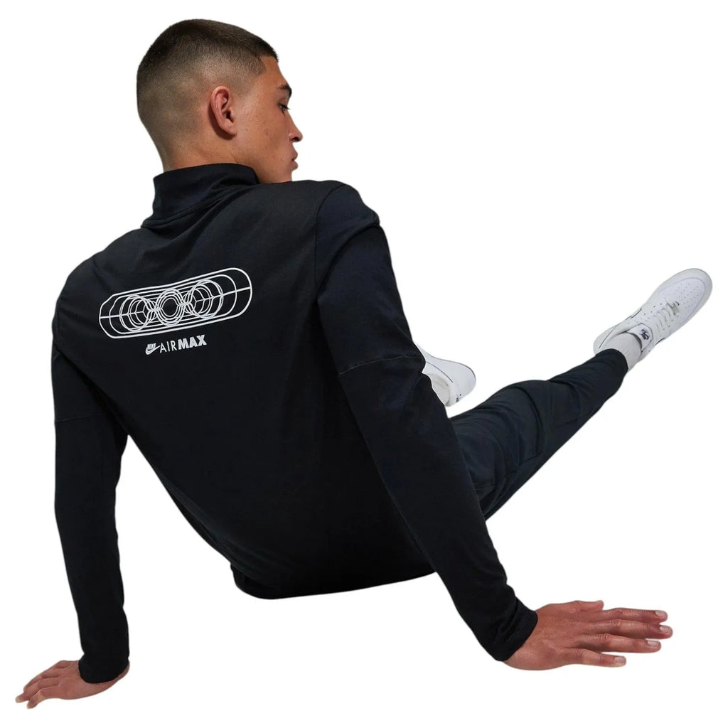 Men's Black Nike Air Max Performance Dri-Fit Sport Top 1/4 Zip