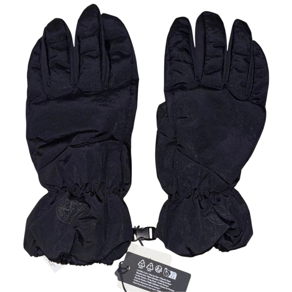 Men's Black Nylon Metal Gloves