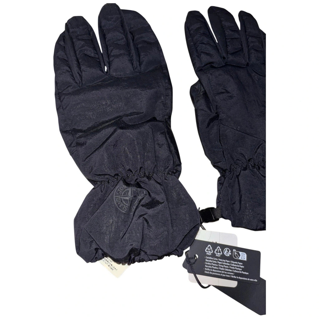 Men's Black Nylon Metal Gloves