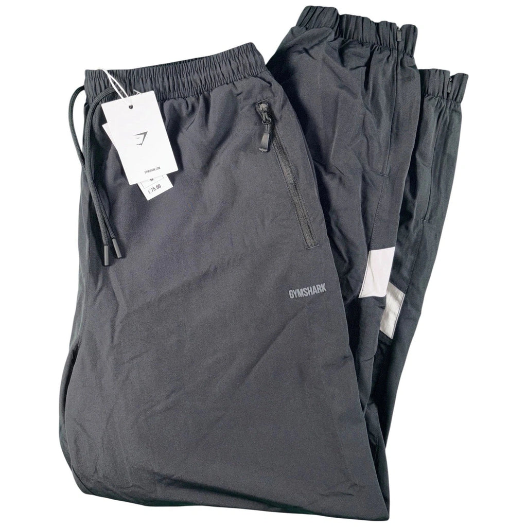 Men's Black Oversized Fit Gymshark Every Wear Coach Track Pants