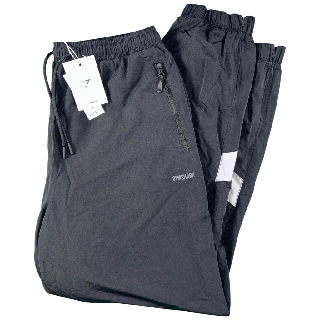 Men's Black Oversized Fit Gymshark Every Wear Coach Track Pants