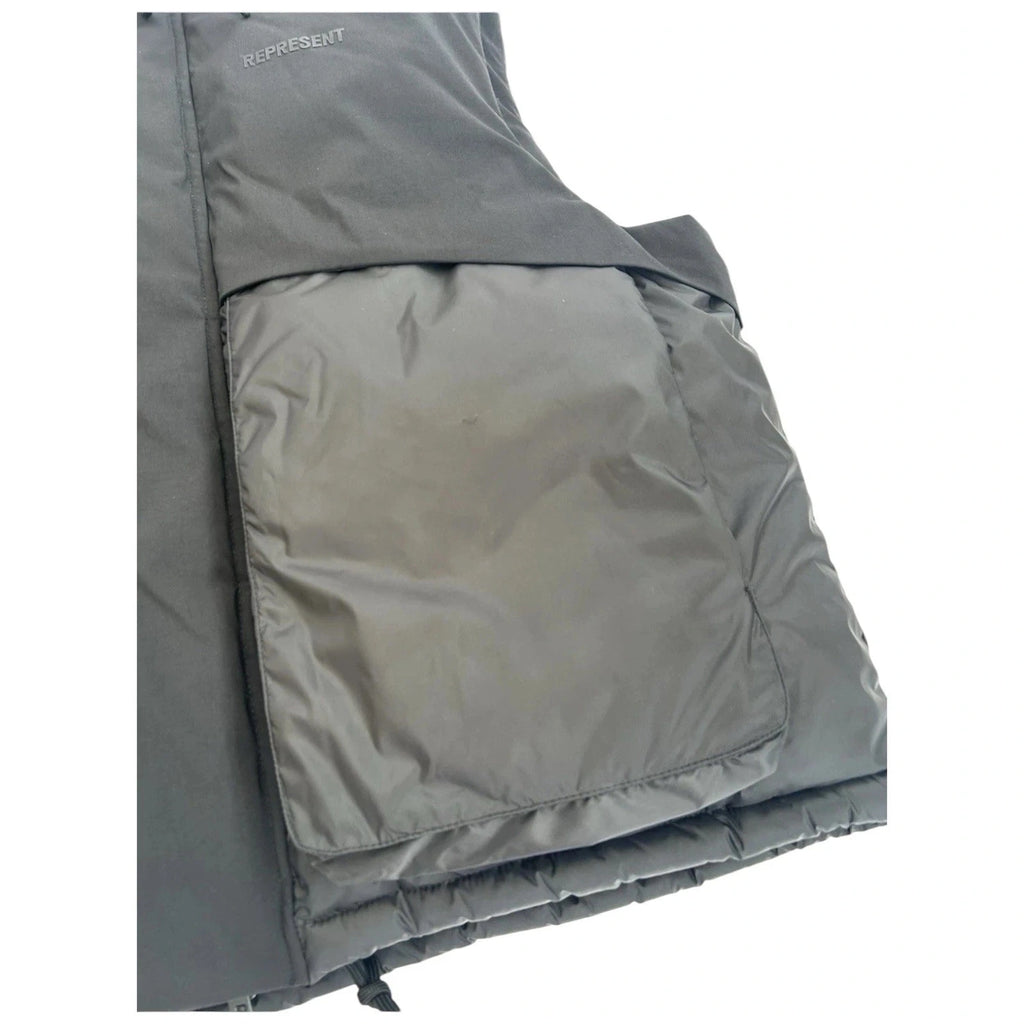 Men's Black Padded Down Gilet Jacket