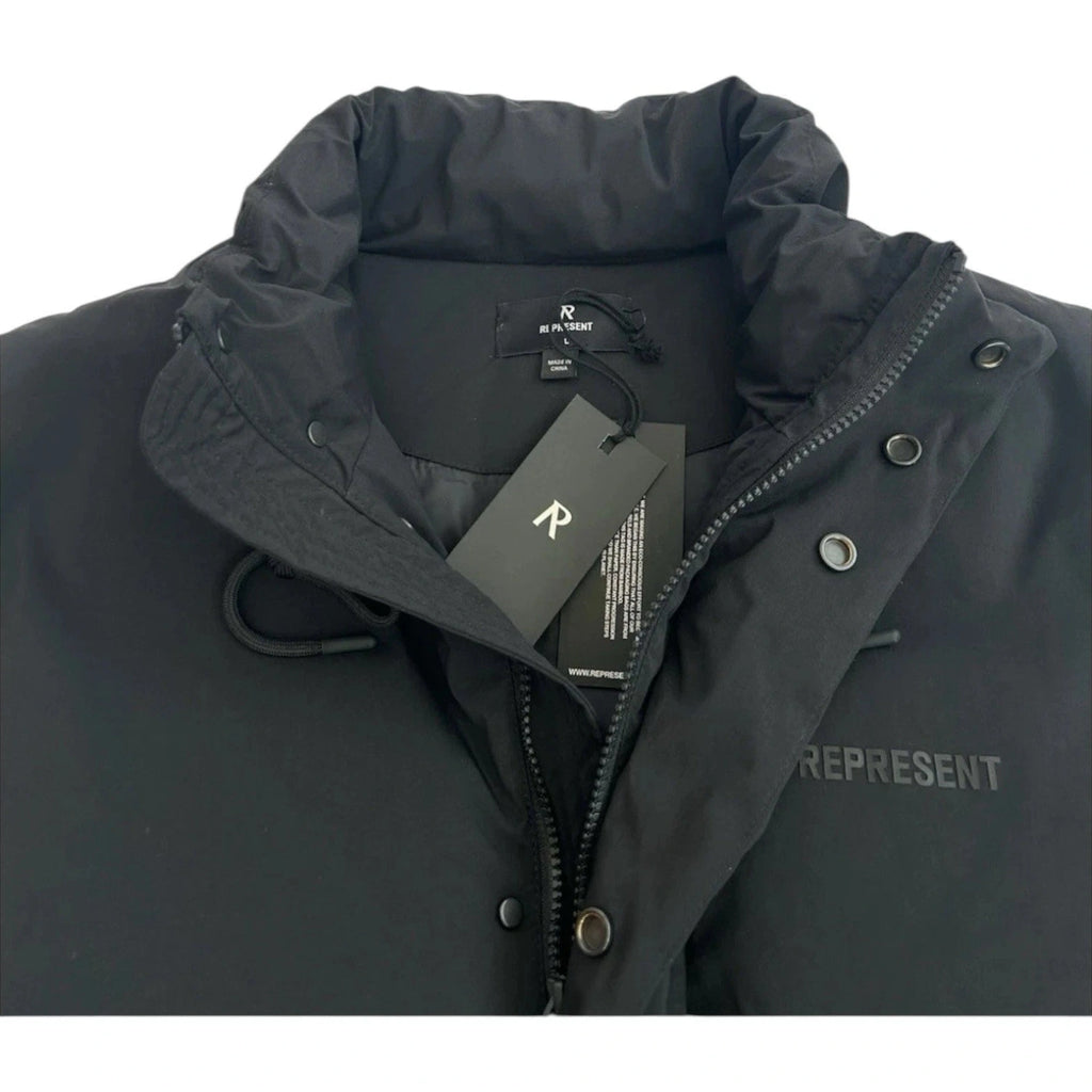 Men's Black Padded Down Gilet Jacket