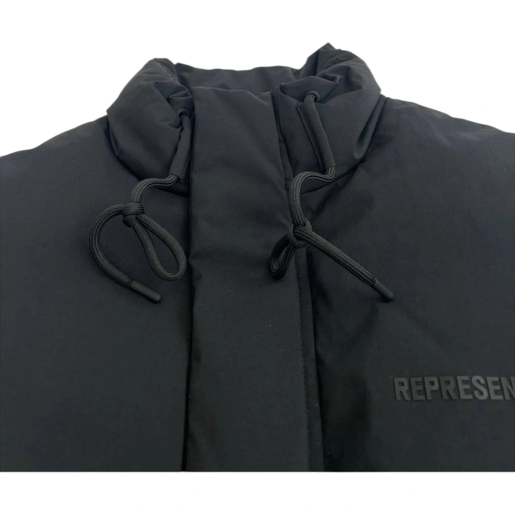 Men's Black Padded Down Gilet Jacket