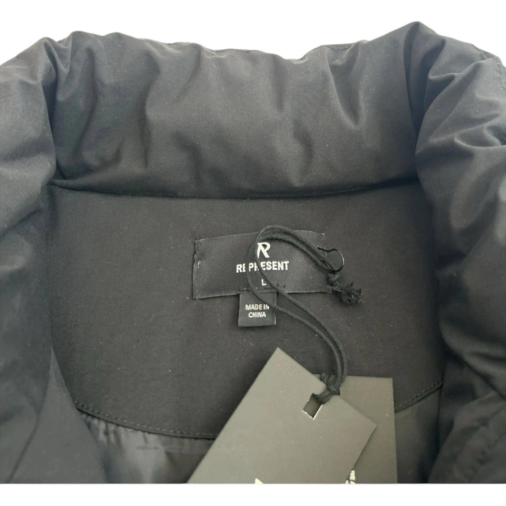 Men's Black Padded Down Gilet Jacket