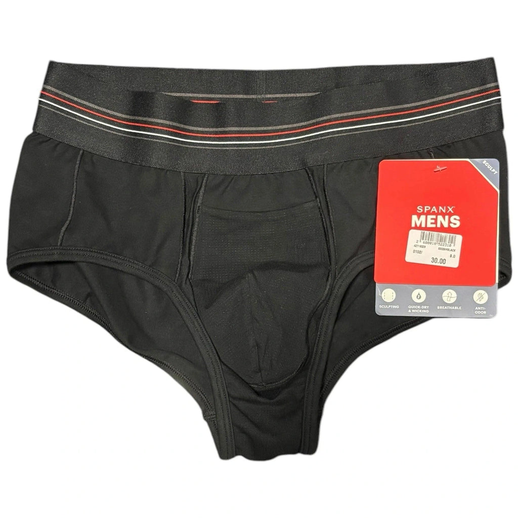 Men's Black Stretch Cotton Boxer Briefs by Spanx