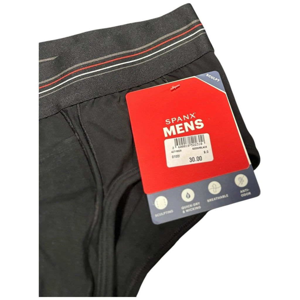 Men's Black Stretch Cotton Boxer Briefs by Spanx