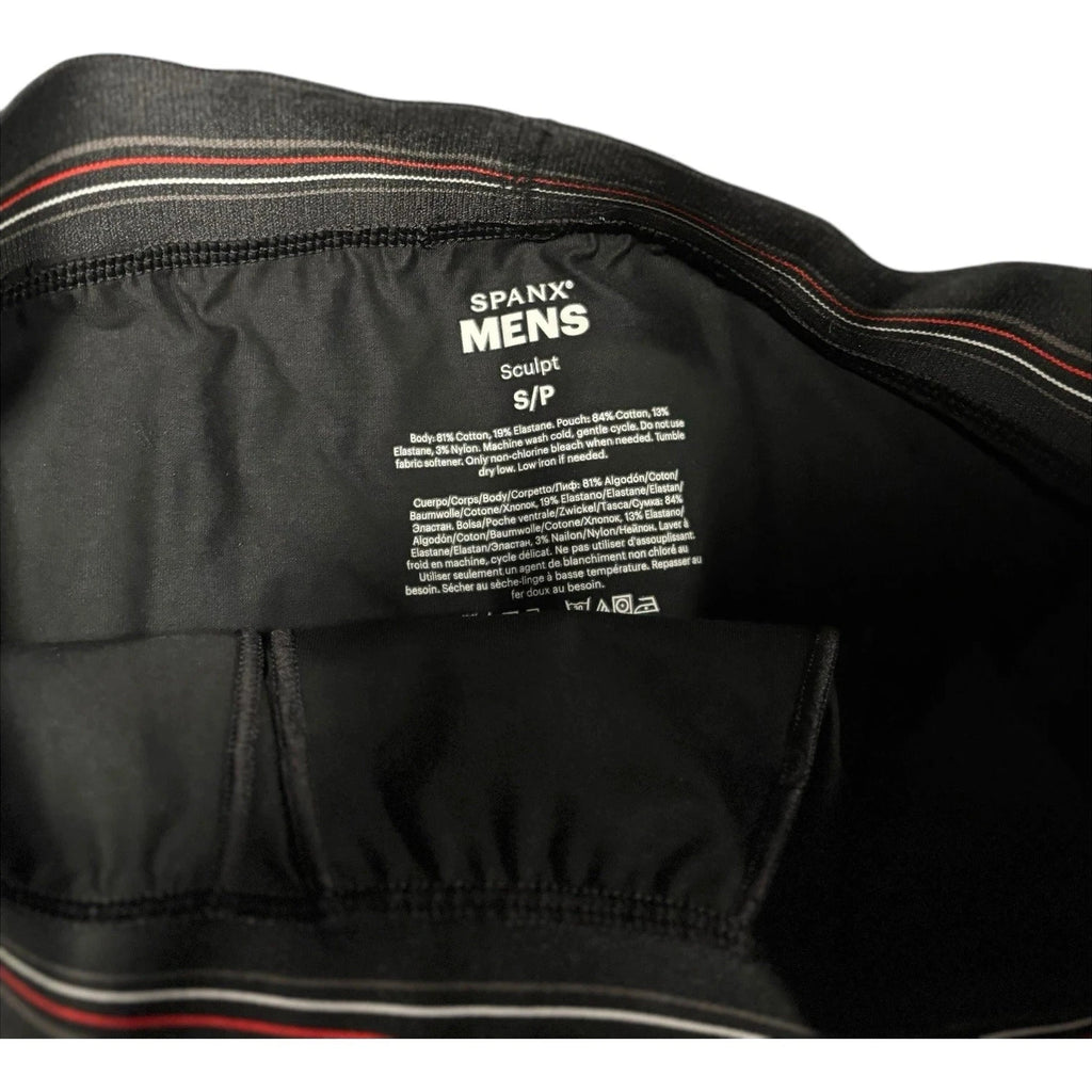 Men's Black Stretch Cotton Boxer Briefs by Spanx