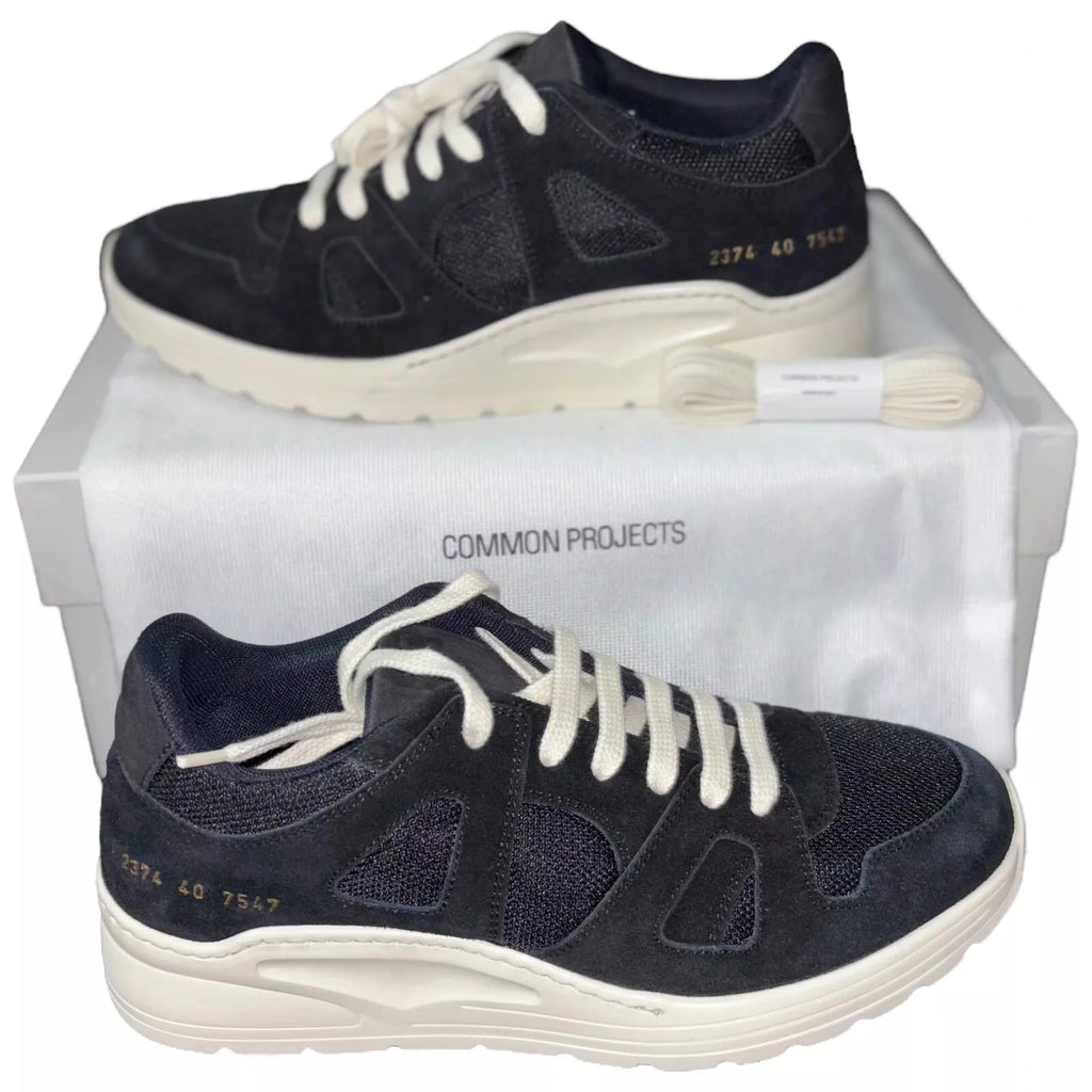Men's Black Suede Common Projects Cross Trainers
