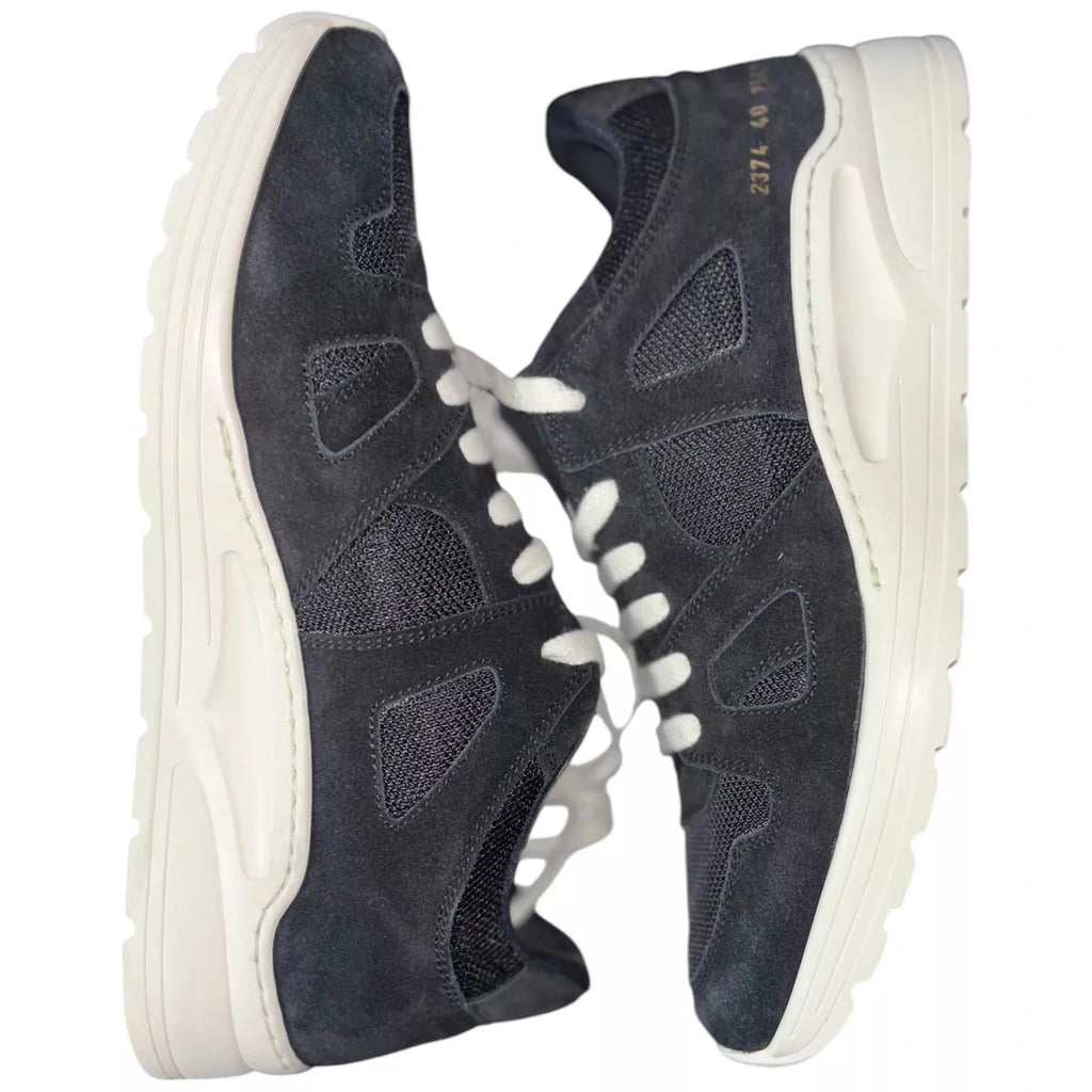 Men's Black Suede Common Projects Cross Trainers