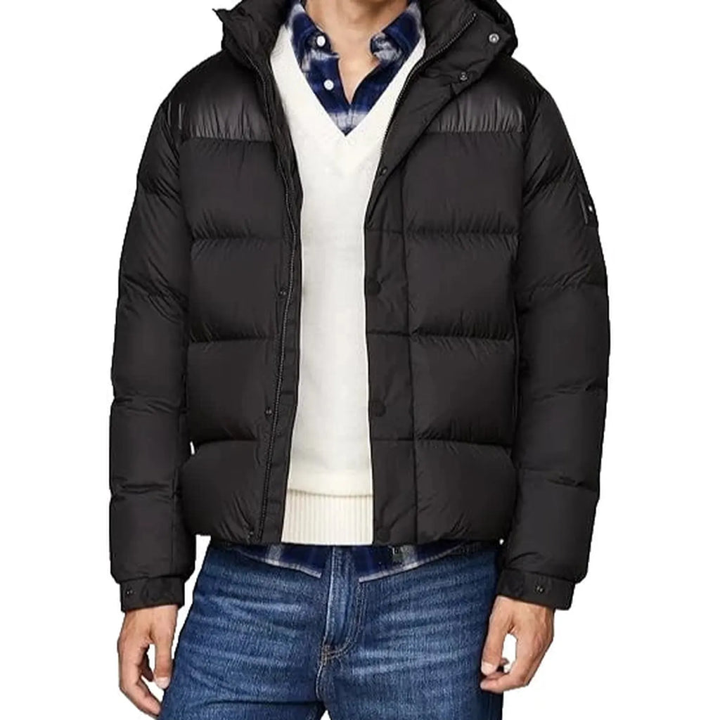 Tommy Hilfiger Mix Down Hooded Black Jacket