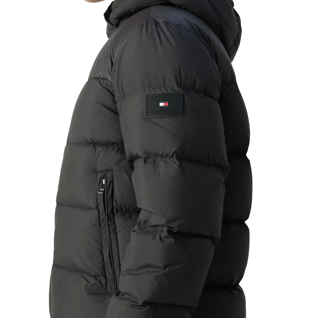 Tommy Hilfiger Mix Down Hooded Black Jacket