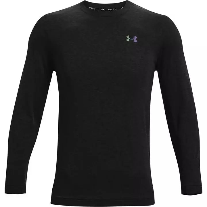 Men's Black Under Armour Rush Seamless Training Top