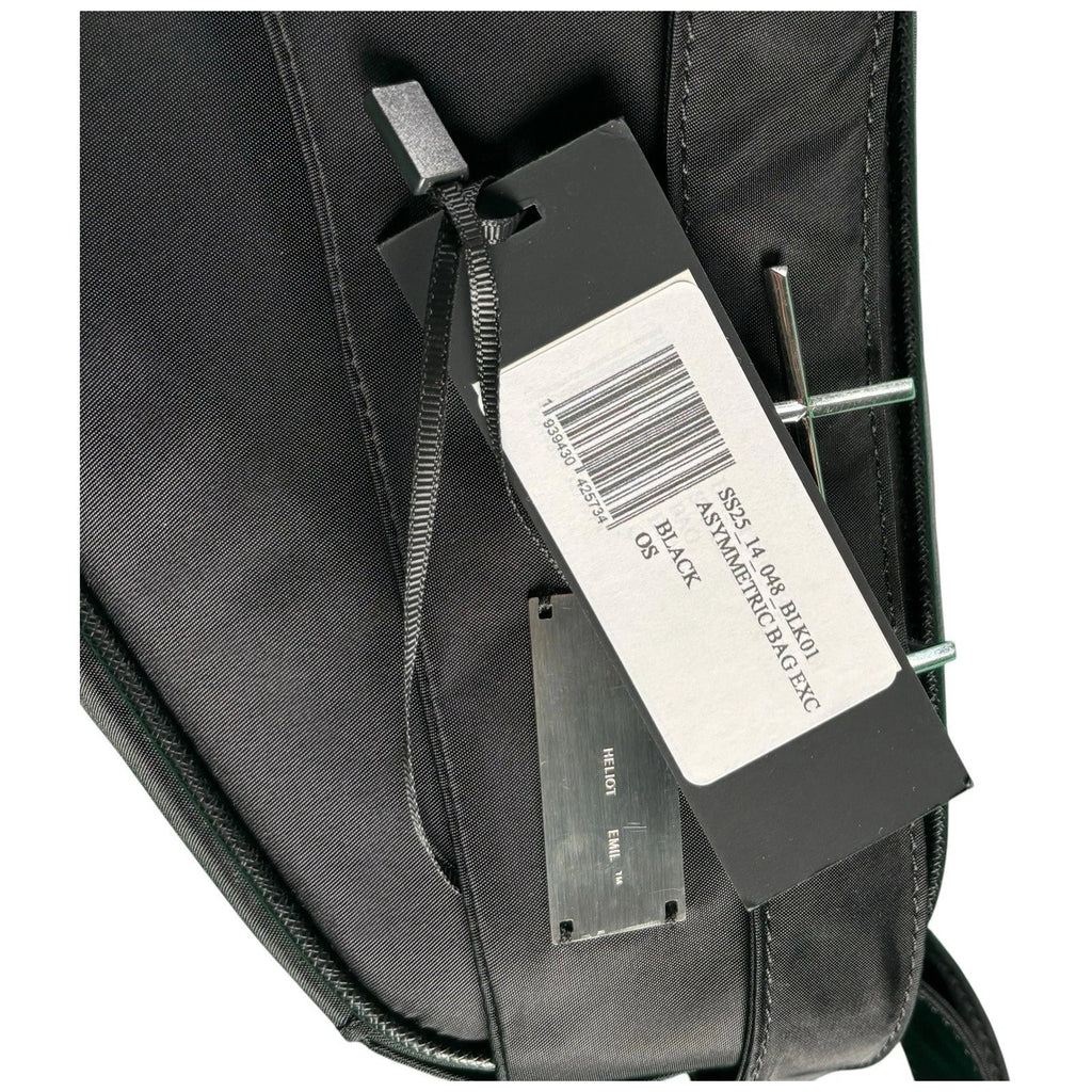 Men's Black Woven Cross-Body Bag