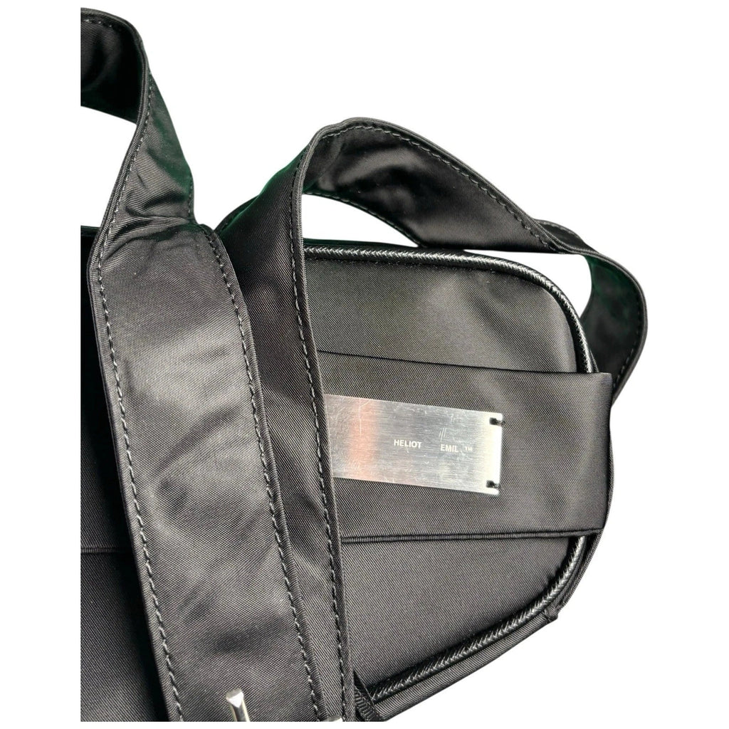 Heliot Emil Black Woven Cross-Body Bag