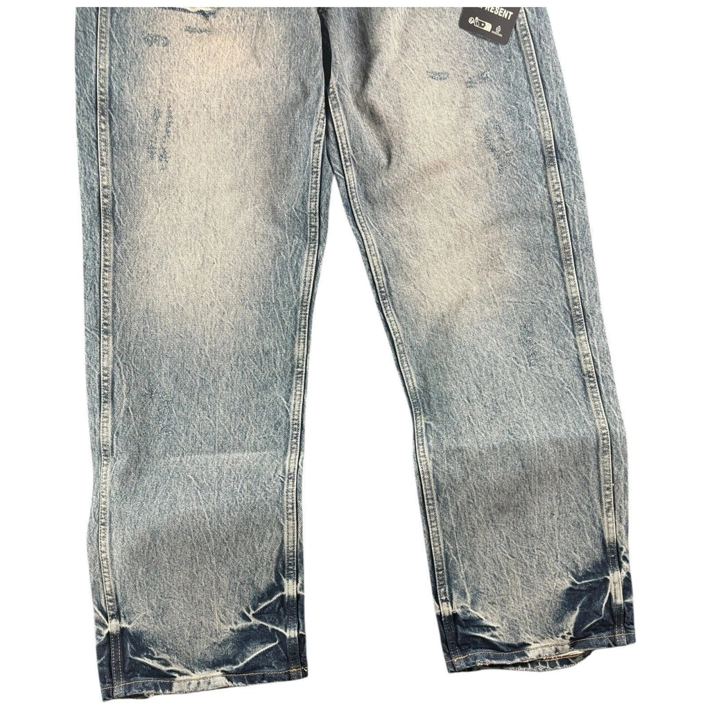 Men's Blue Baggy-Fit Denim Jeans