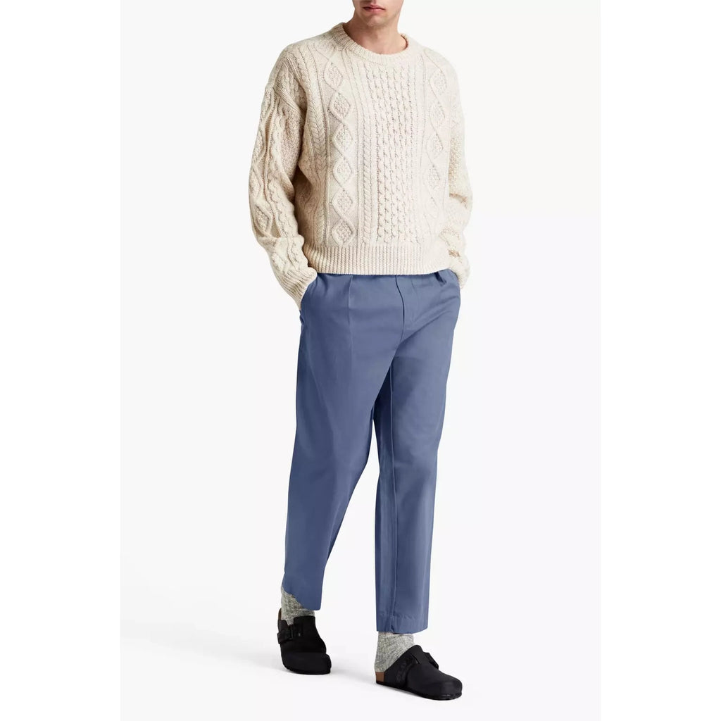 Men's Blue Cotton Tapered Pants by Isabel Marant