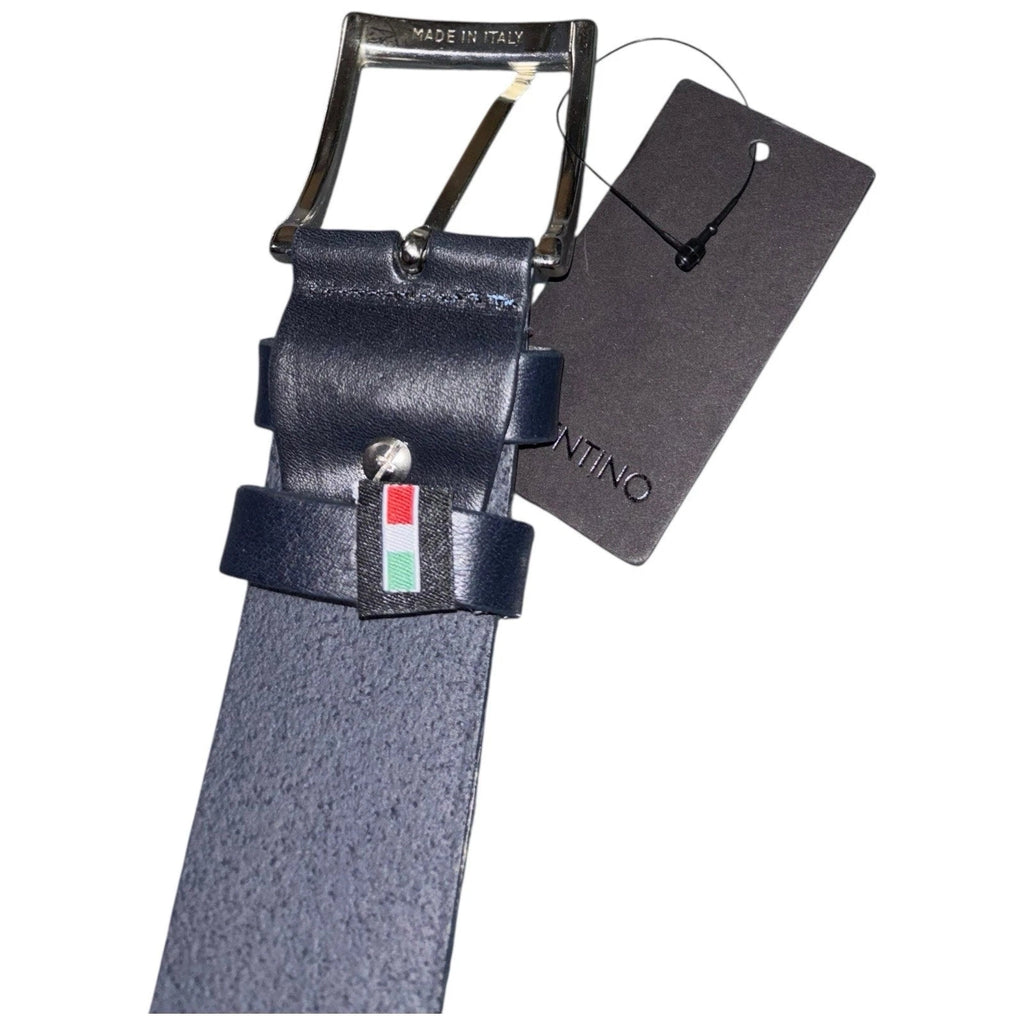 Men's Dark Navy Leather Valentino Belt
