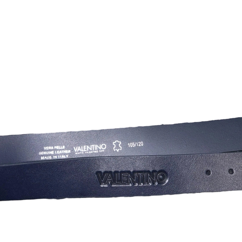 Men's Dark Navy Leather Valentino Belt