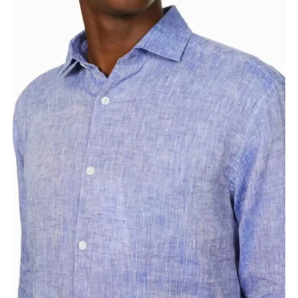 Frescobol Carioca Blue Linen Button Down Shirt