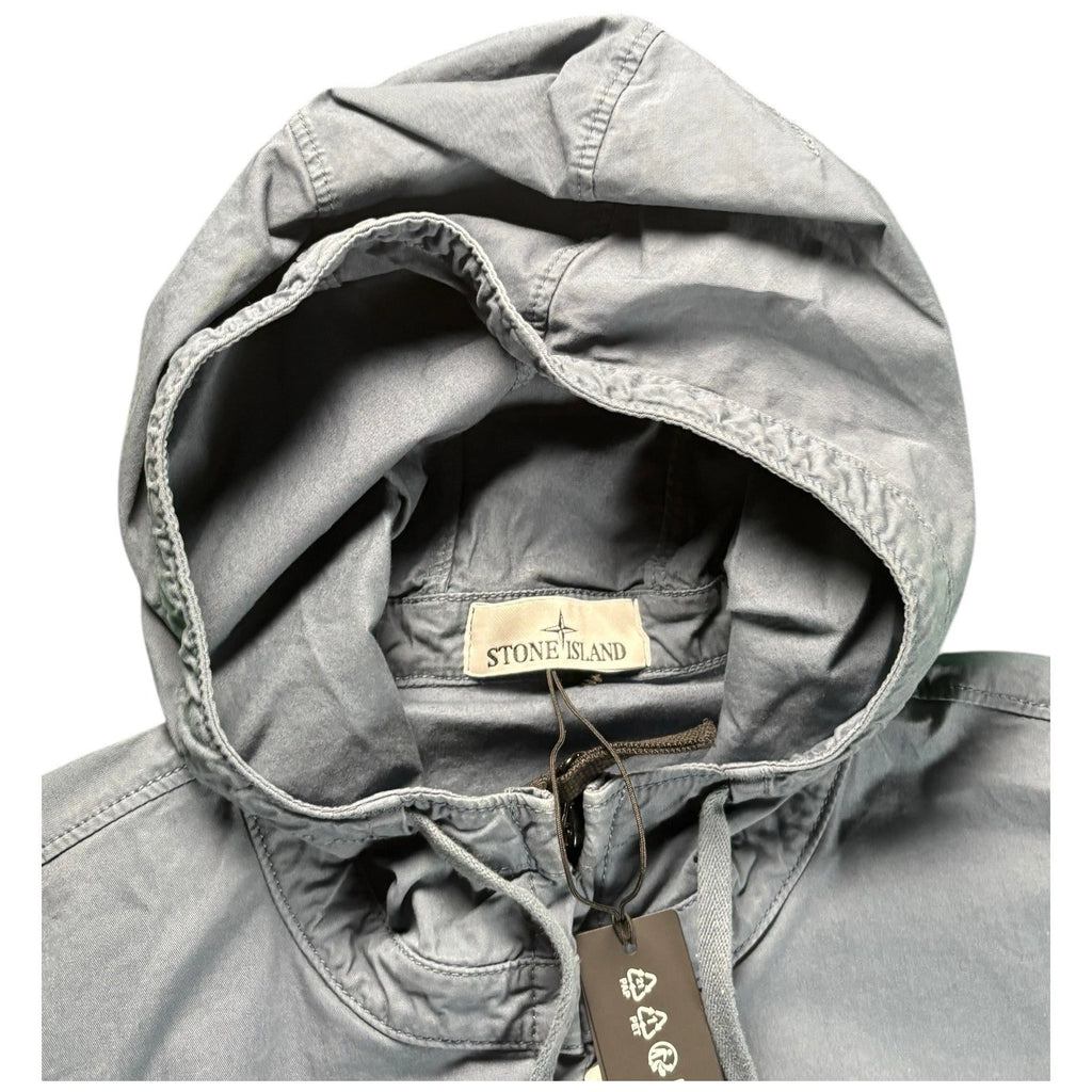 Men's Blue Stone Island Supima Hooded Jacket
