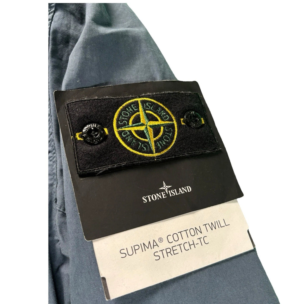 Men's Blue Stone Island Supima Hooded Jacket