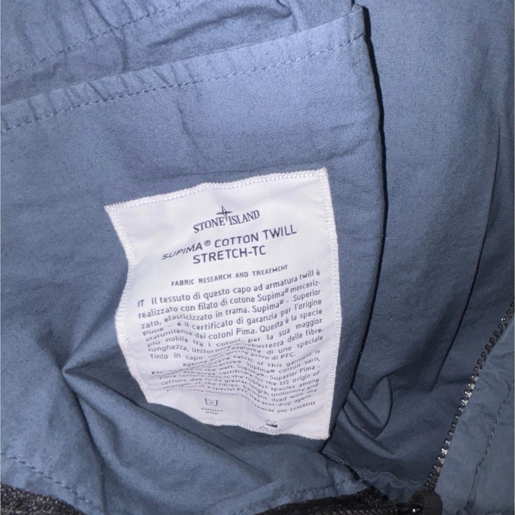 Men's Blue Stone Island Supima Hooded Jacket