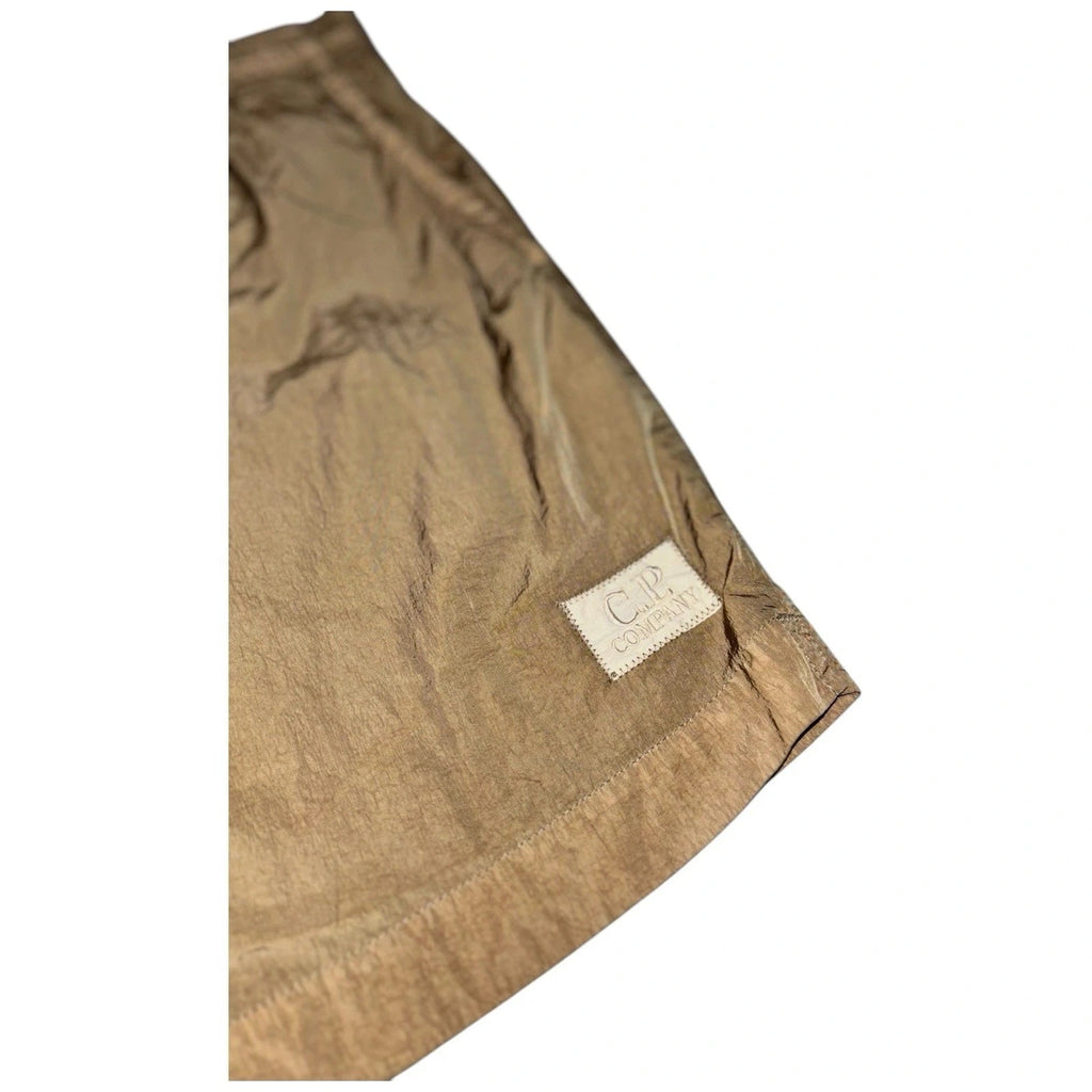 Men's Brown C.P. Company Chrome Swim Shorts with Patch Logo