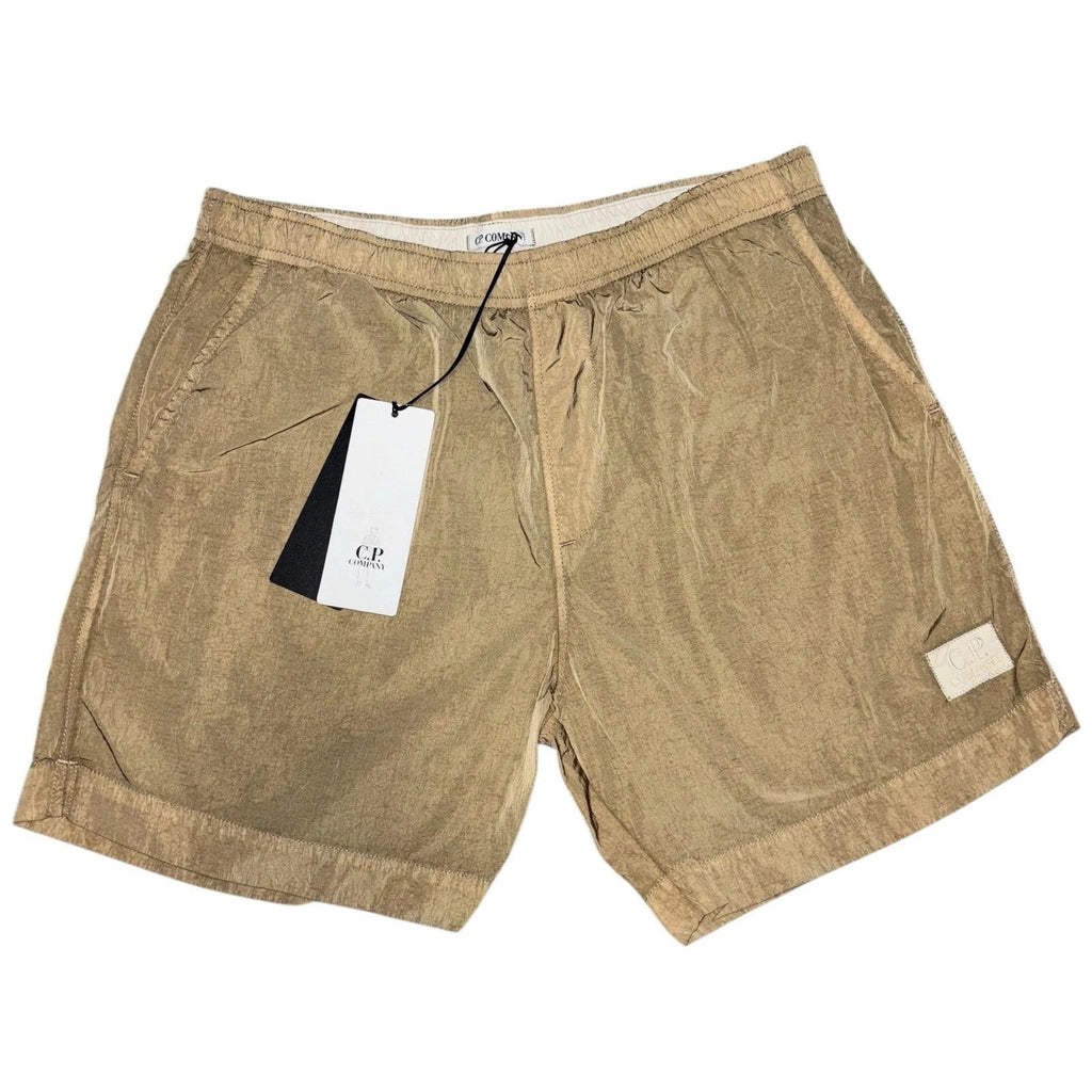 Men's Brown C.P. Company Chrome Swim Shorts with Patch Logo