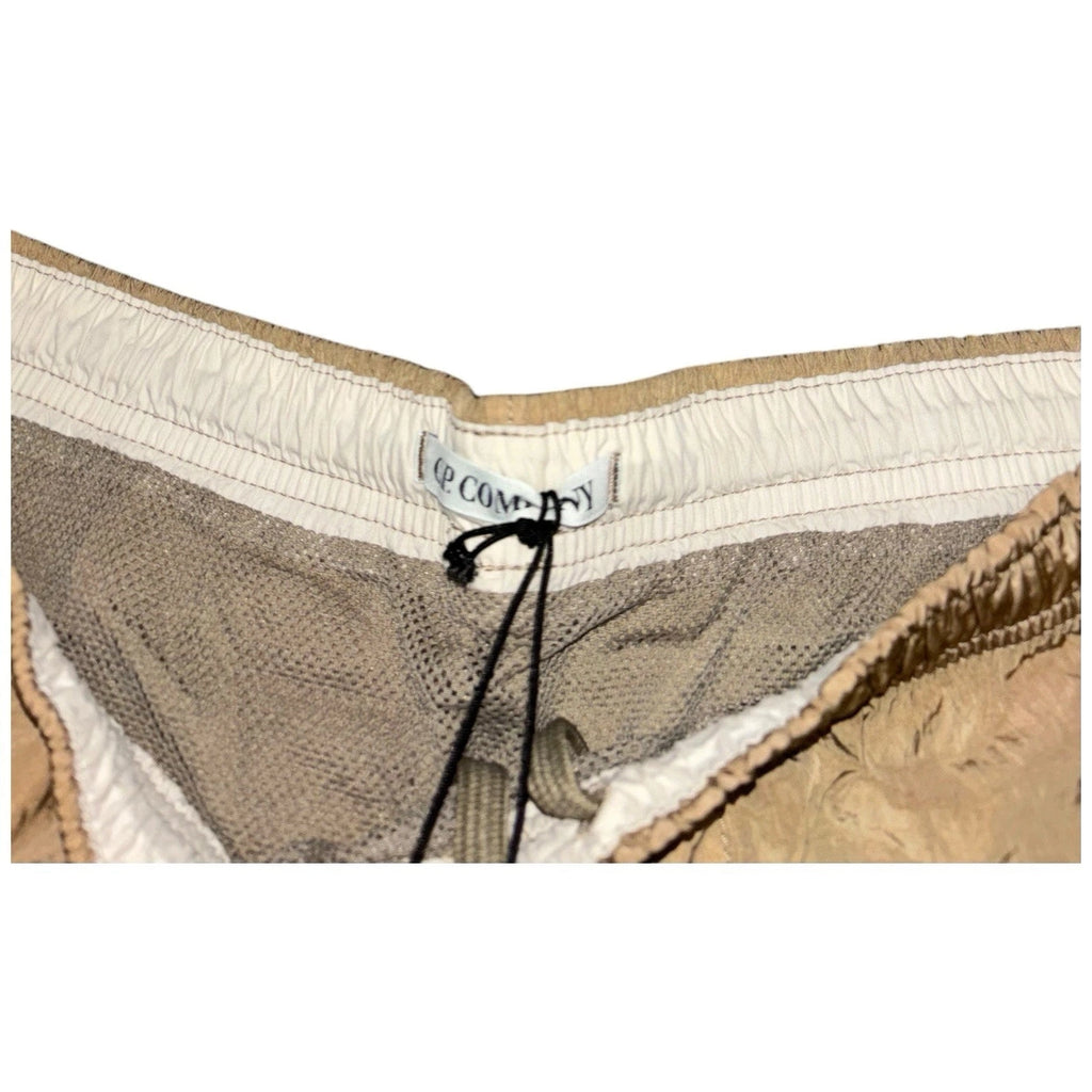 Men's Brown C.P. Company Chrome Swim Shorts with Patch Logo