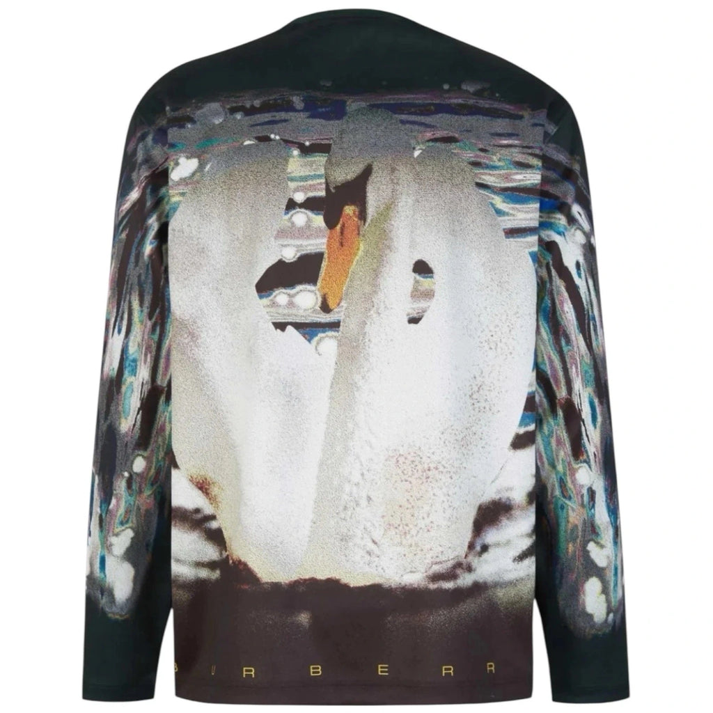 Men's Burberry Graphic Long Sleeve T Shirt Green