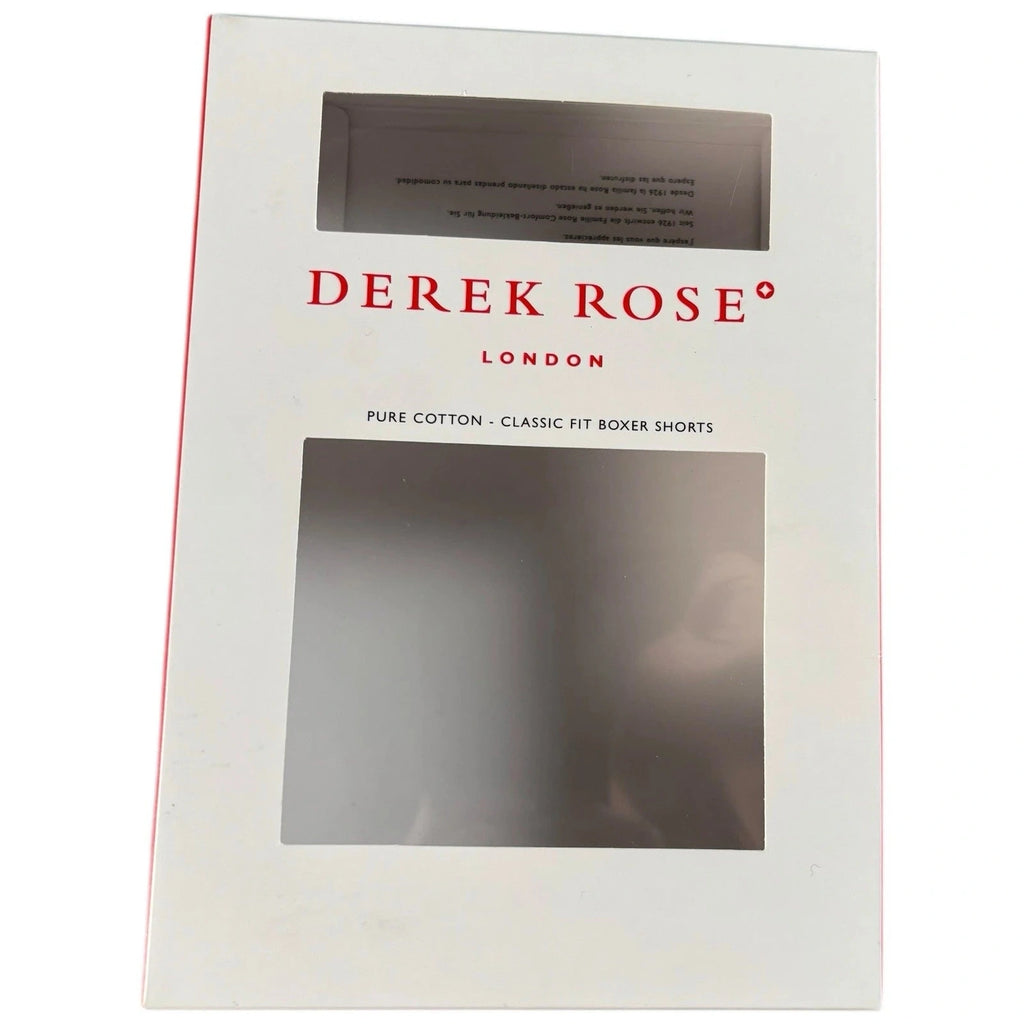 Derek Rose Classic Fit Cotton Boxer Shorts Navy