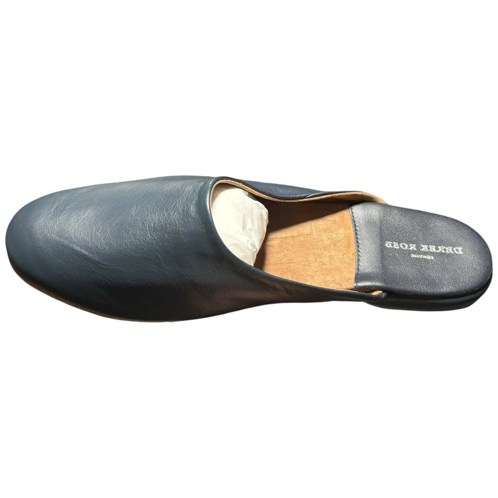 Men's Derek Rose Morgan Navy Leather Slippers