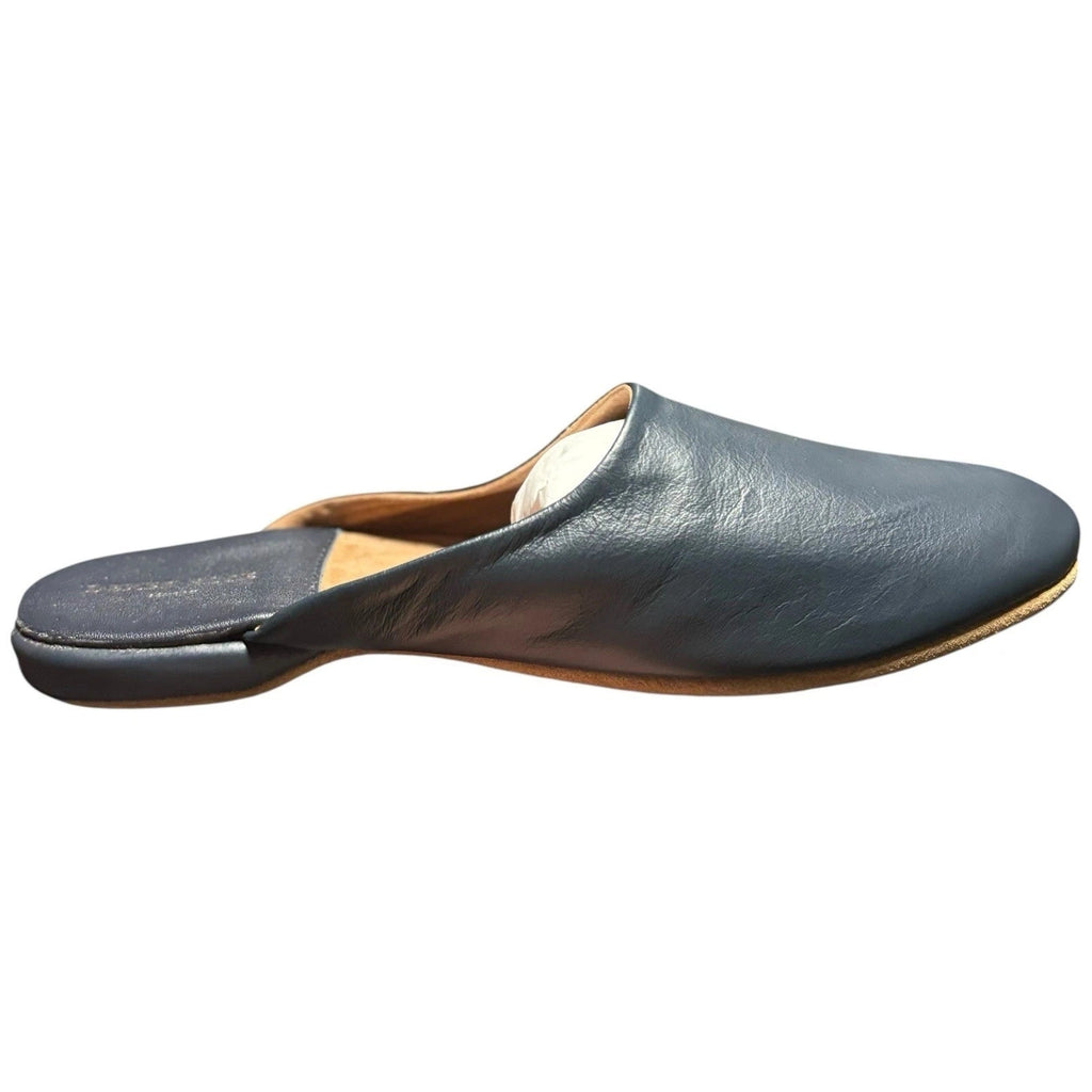Men's Derek Rose Morgan Navy Leather Slippers