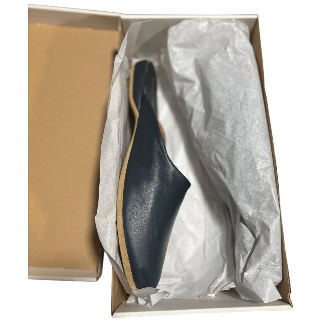 Men's Derek Rose Morgan Navy Leather Slippers