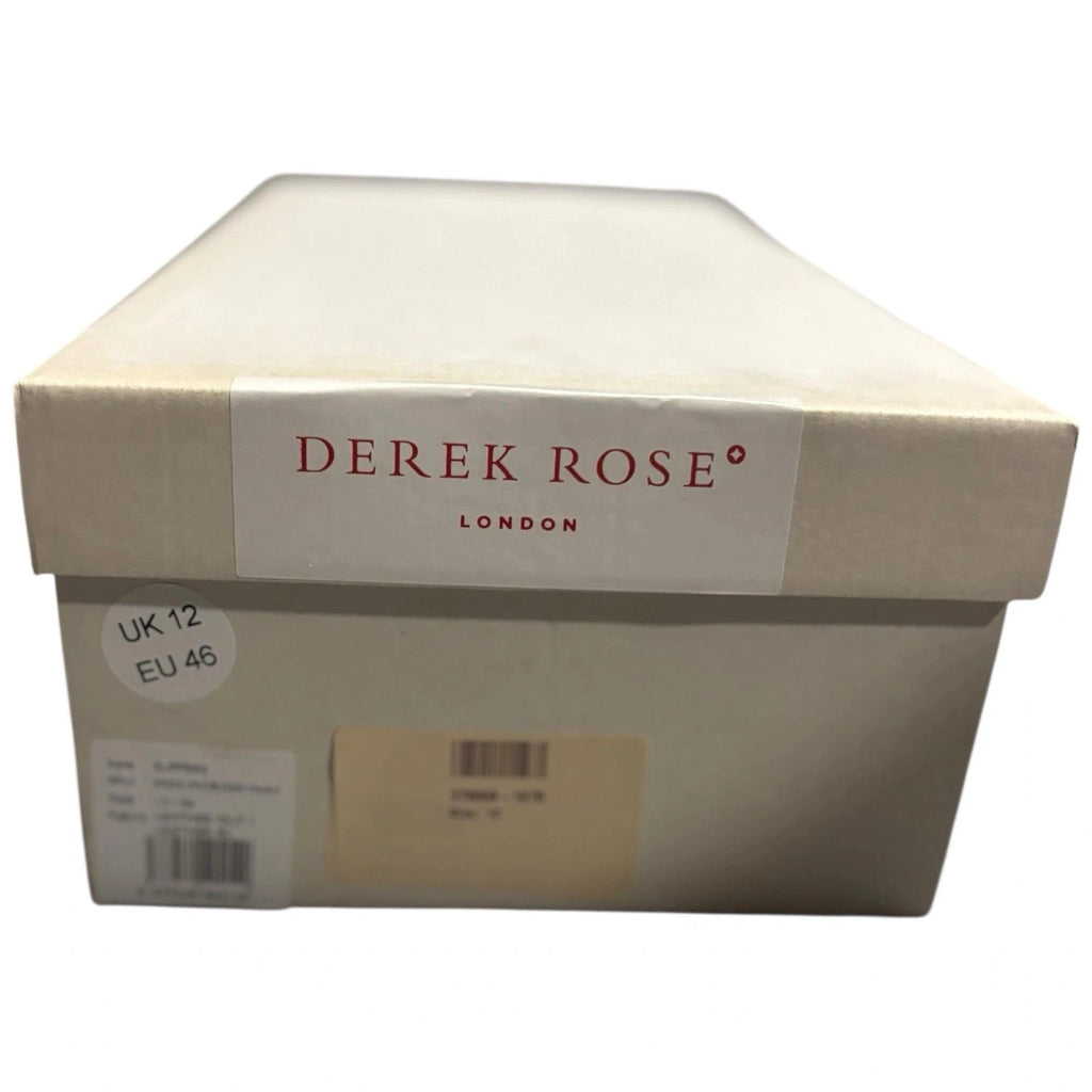 Men's Derek Rose Morgan Navy Leather Slippers