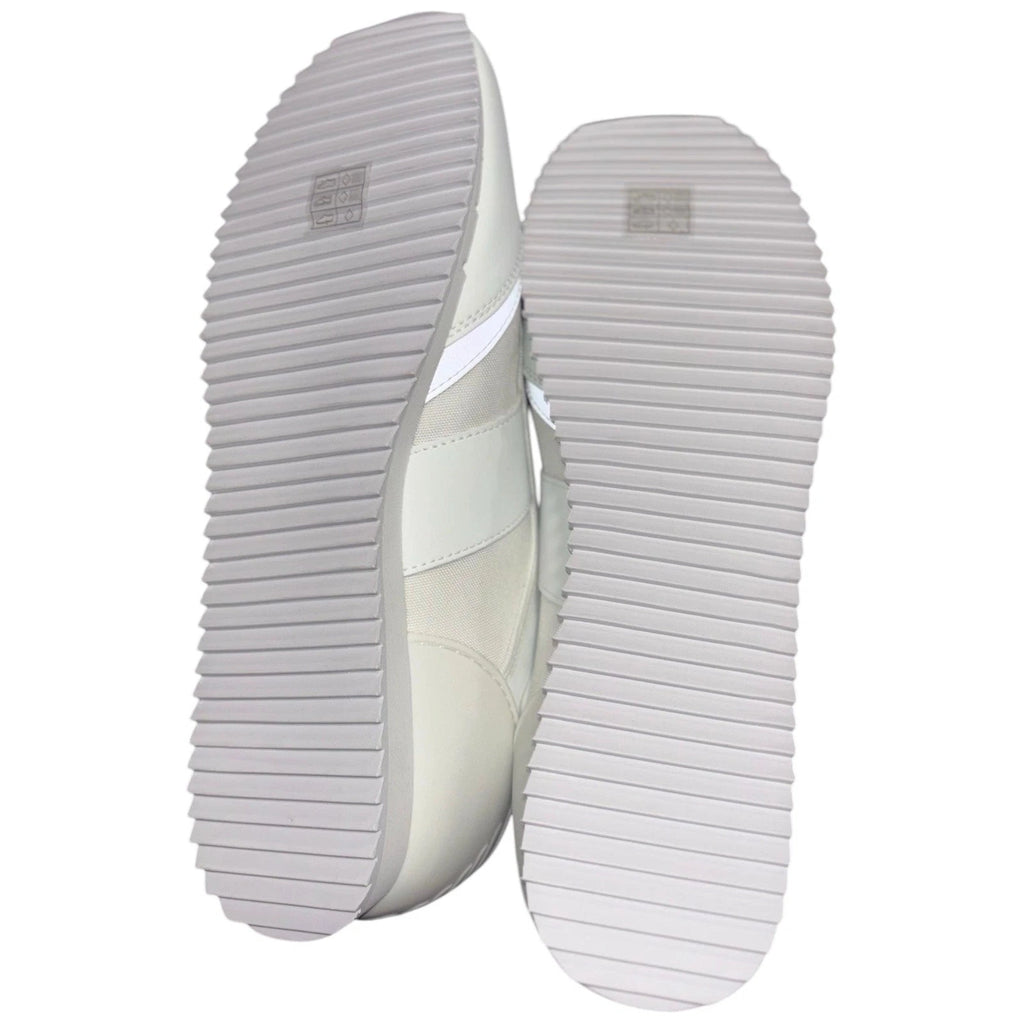 Men's EA7 Emporio Armani White and Gold Lace Up Trainers