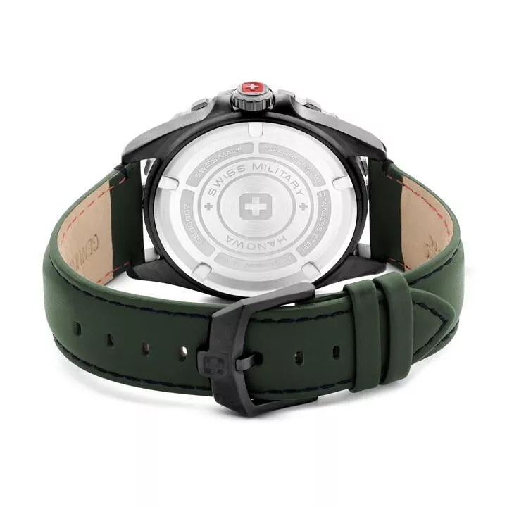 Men's Green Black Swiss Military Hanowa Carbon Peak Watch