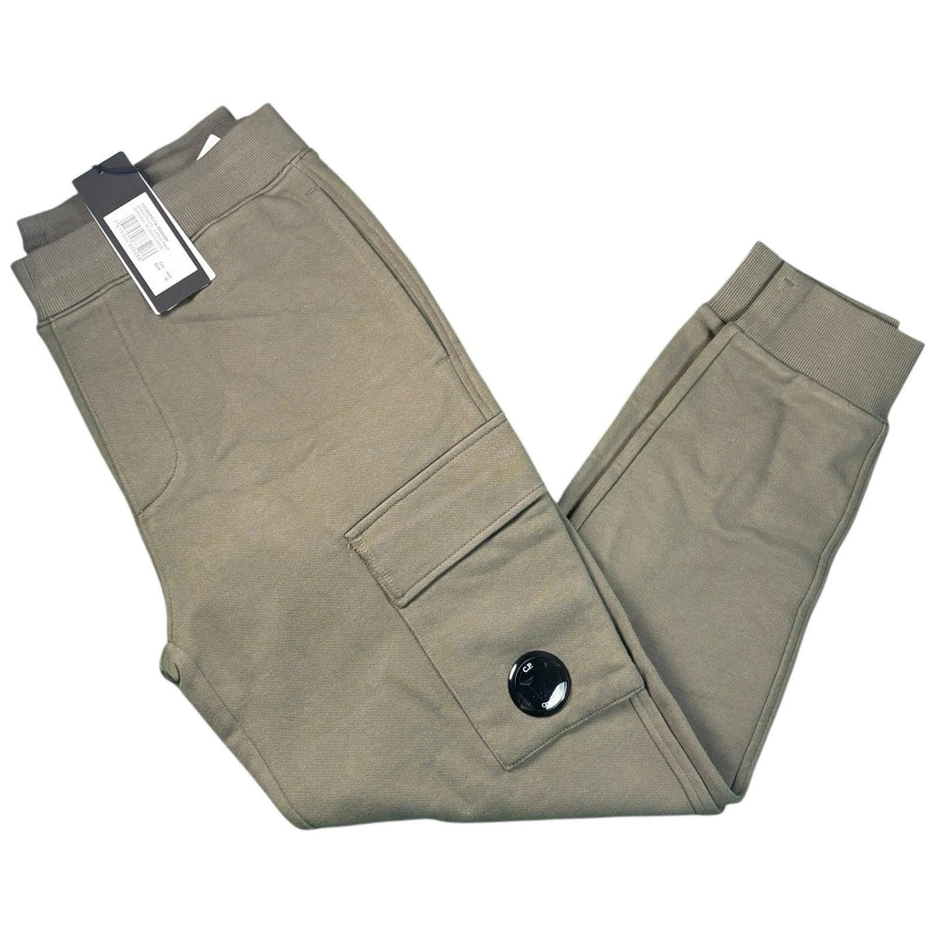 Men's Green Diagonal Raised Fleece Joggers